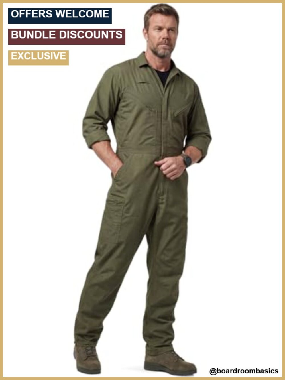 Men's Tactical Ripstop Zip-Front Coverall Lightweight Utility Work Jumpsuit